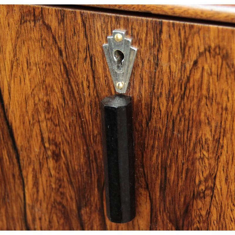 English cabinet in solid mahogany and Rio rosewood - 1920s