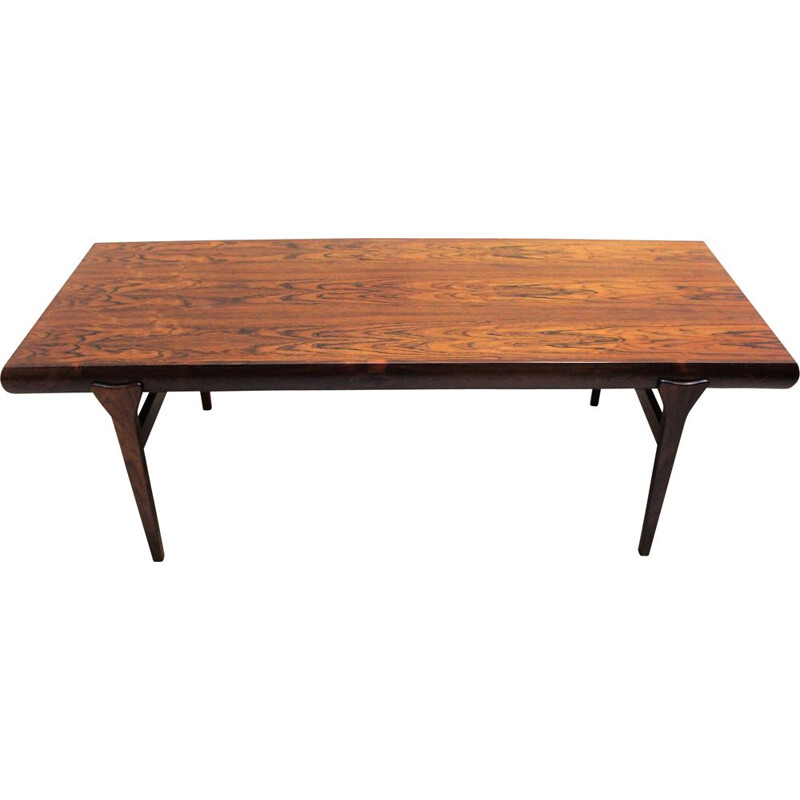 Scandinavian vintage rosewood coffee table by Johannès Andersen for Cfc Silkeborg, Denmark 1960