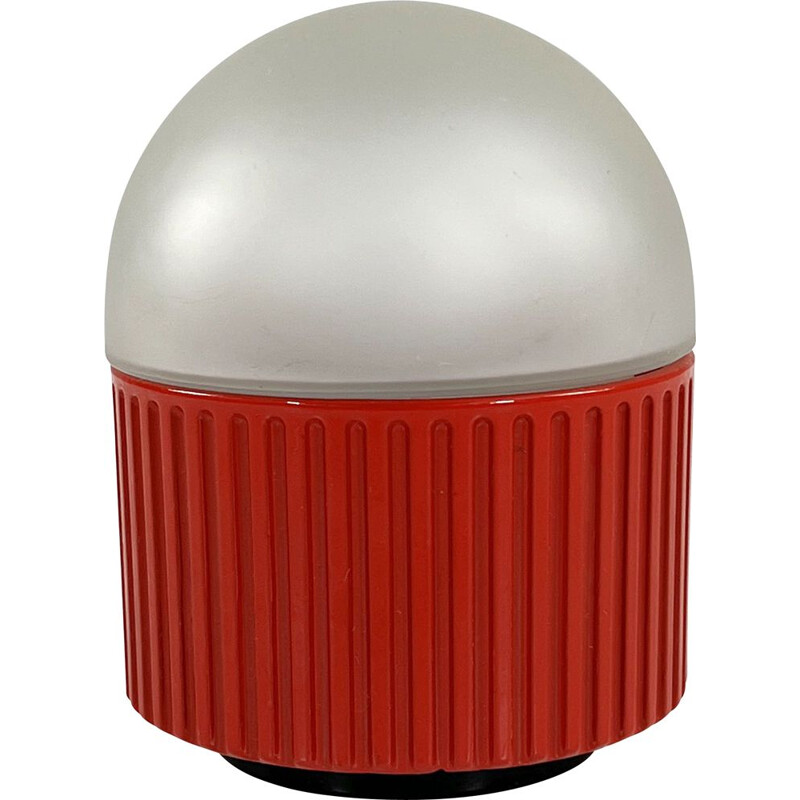 Vintage red bulbo table lamp by R. Barbieri & G. Marianelli for Tronconi, 1980s