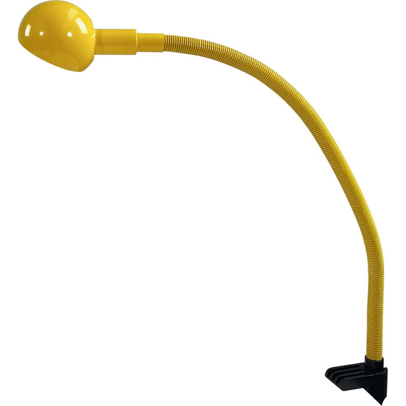 Lampe de bureau jaune vintage Hebi par Isao Hosoe pour Valenti, 1970