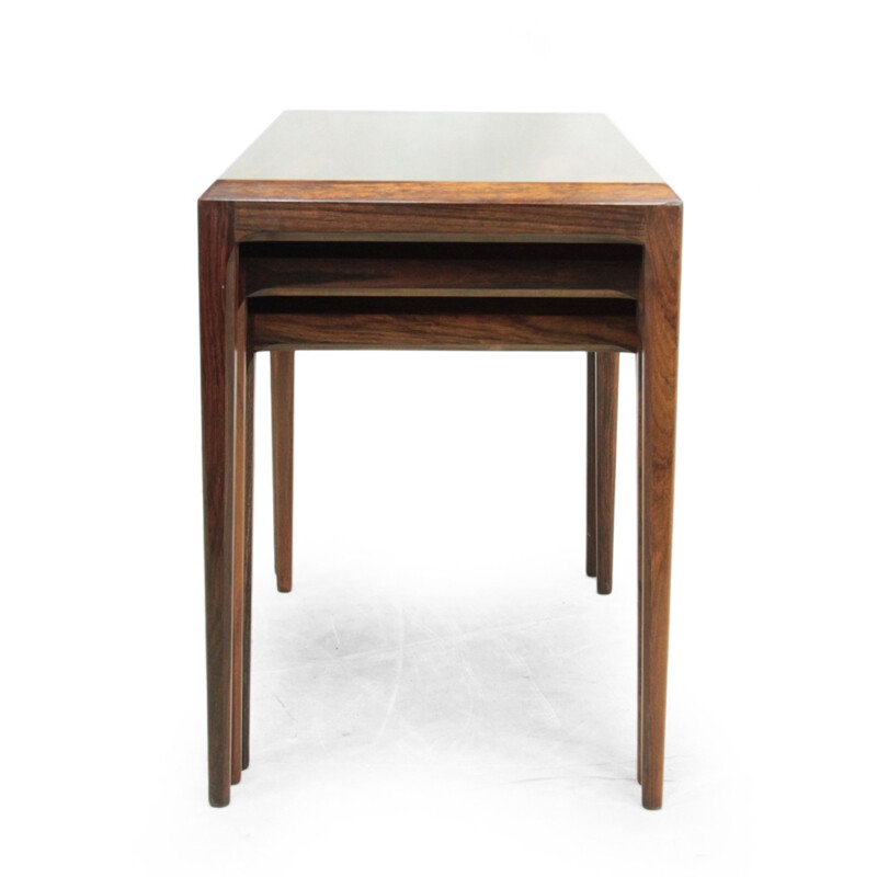 Set of Silkeborg nesting tables in rosewood, Johannes ANDERSEN - 1960s