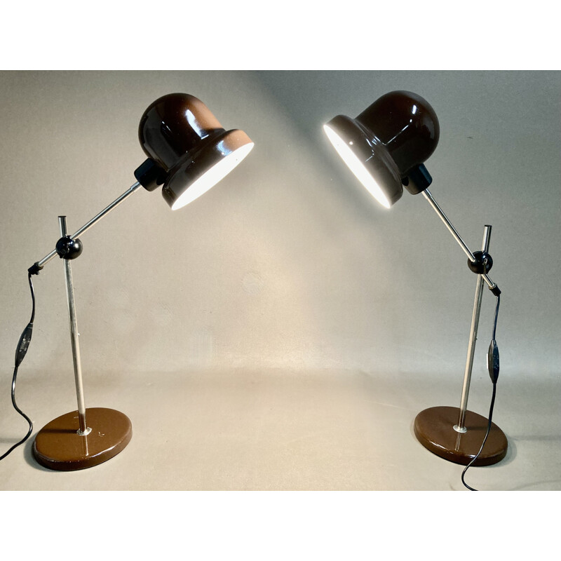 Pair of vintage modular lamps, 1960