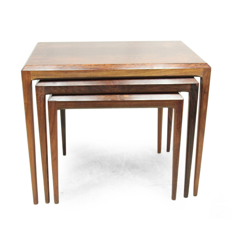 Ensemble de tables gigognes Silkeborg en palissandre, Johannes ANDERSEN - 1960