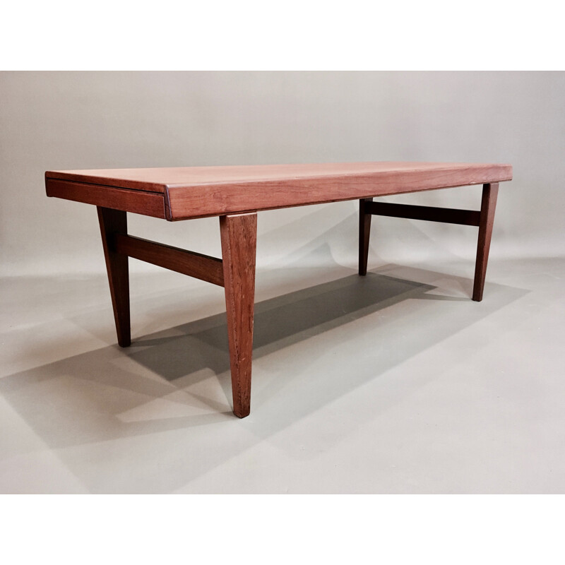 Scandinavian vintage teak coffee table by Johannes Andersen, 1950