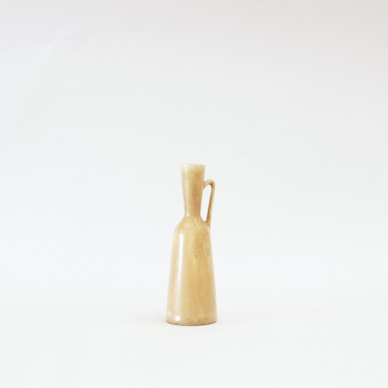Vintage pale yellow small jug by Carl-Harry Stålhane for Rörstrand, Sweden