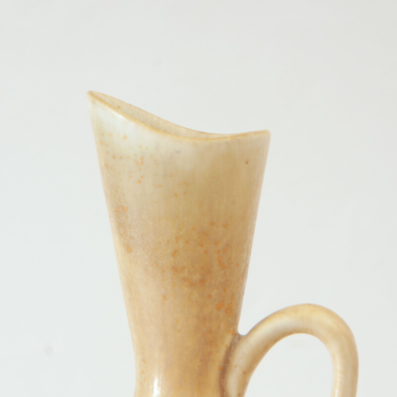 Vintage pale yellow jug by Carl-Harry Stålhane for Rörstrand, Sweden