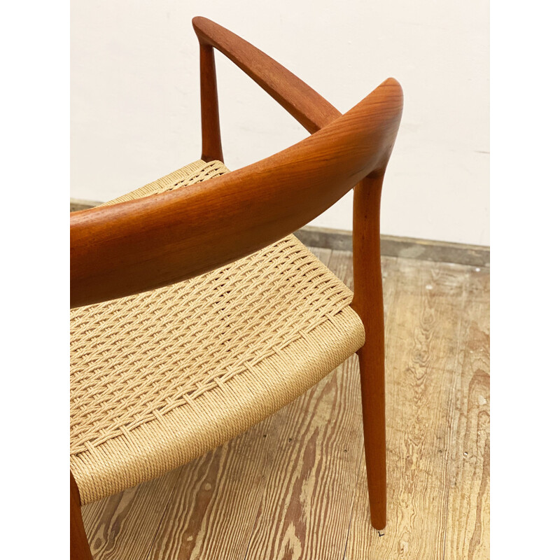 Mid century teak chair with armrest by Niels O. Møller for J.L. Moller, Denmark 1950s