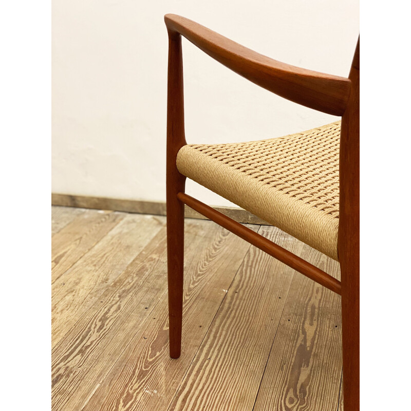 Mid century teak chair with armrest by Niels O. Møller for J.L. Moller, Denmark 1950s