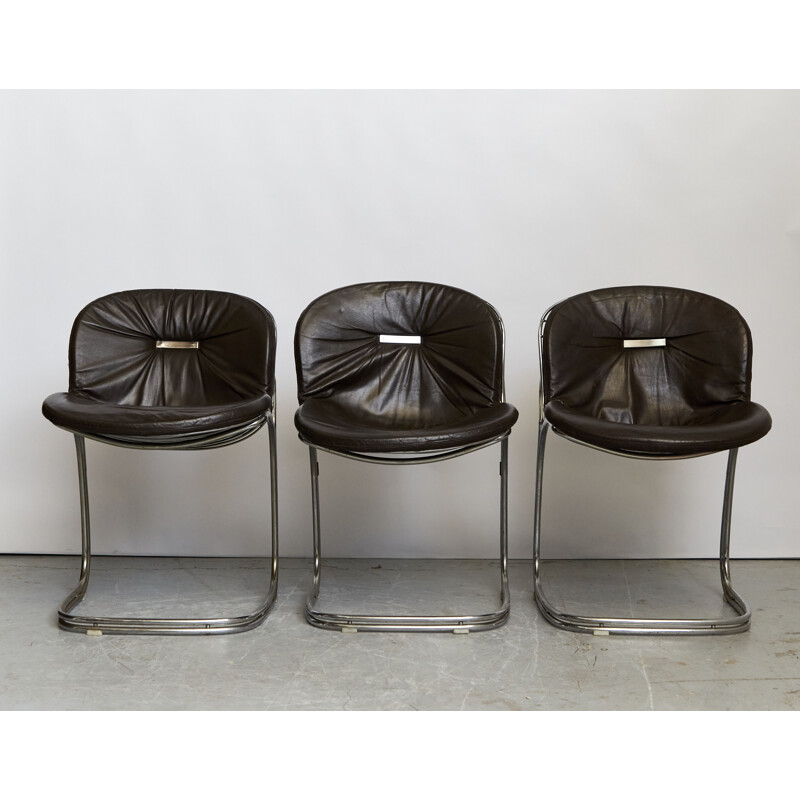 Lot de 3 chaises vintage Sabrina par Gastone Rinaldi pour Rima, 1970