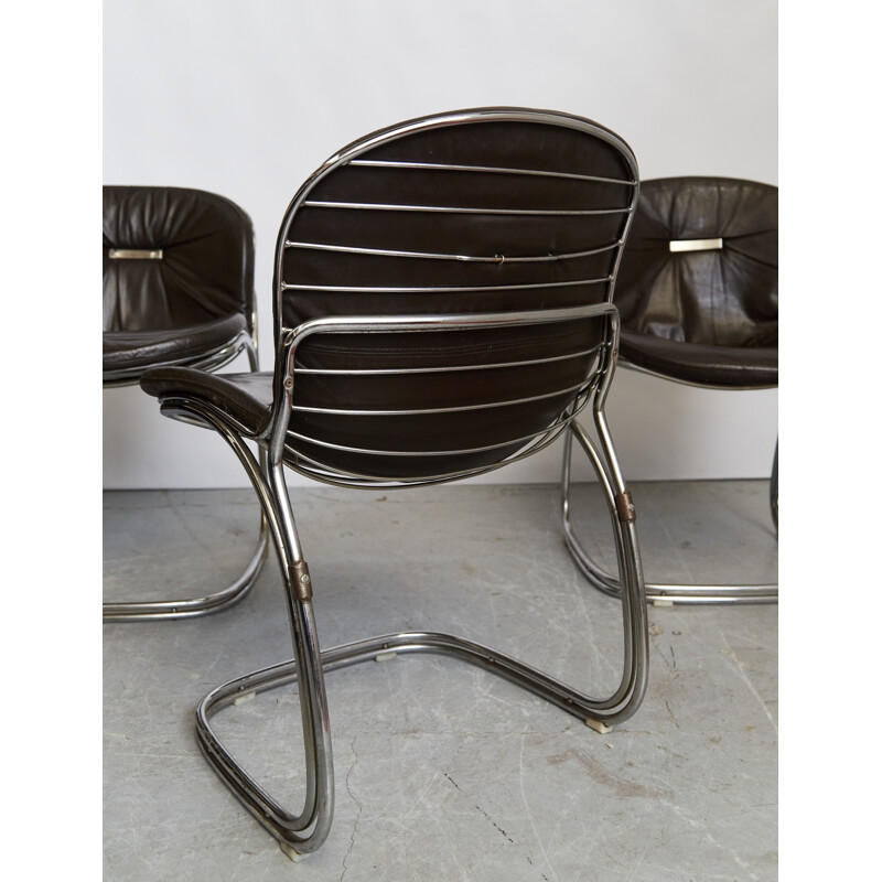Conjunto de 3 sillas Sabrina vintage de Gastone Rinaldi para Rima, 1970