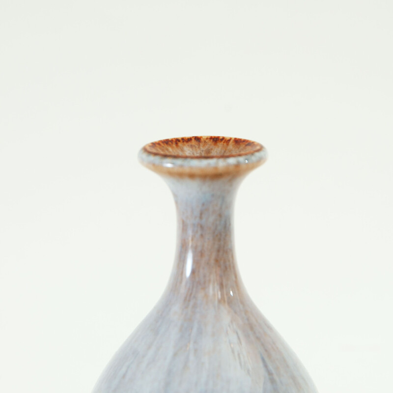 Vintage Vase aus glasiertem Steinzeug von Kjell Bolinder, Schweden 1978