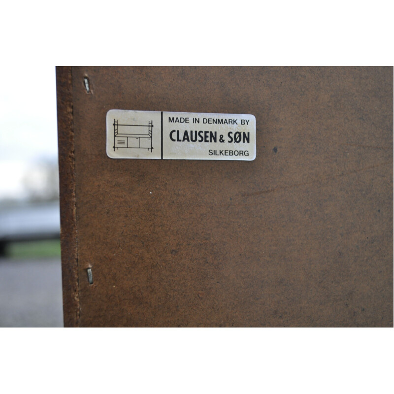 Aparador danés vintage de teca de Clausen & Sons