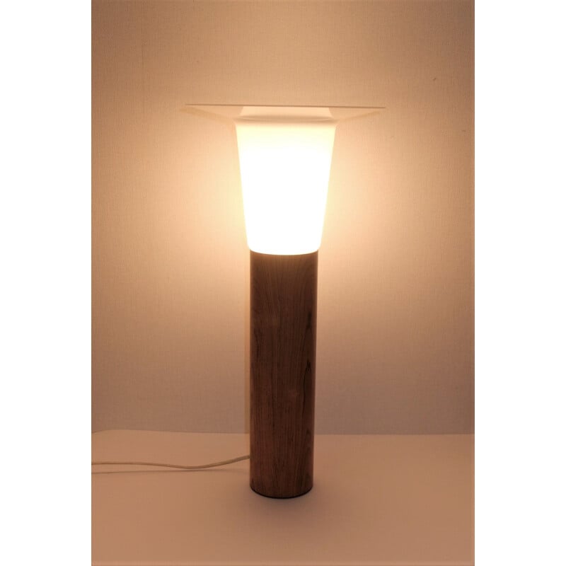 Vintage rosewood lamp by Uno and Östen Kristiansson for Luxus, Sweden 1960