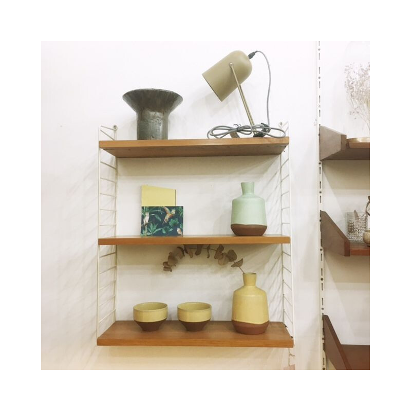 Vintage wall shelf by Kajsa & Nils Strinning for String, 1960s