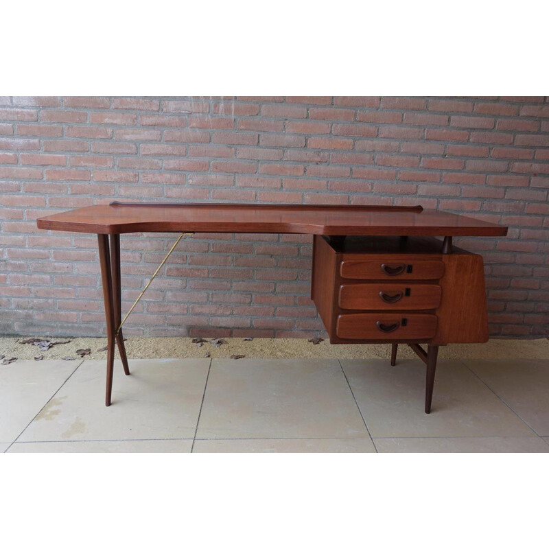 Mid-century Dutch writing desk by Louis Van Teeffelen, 1950s