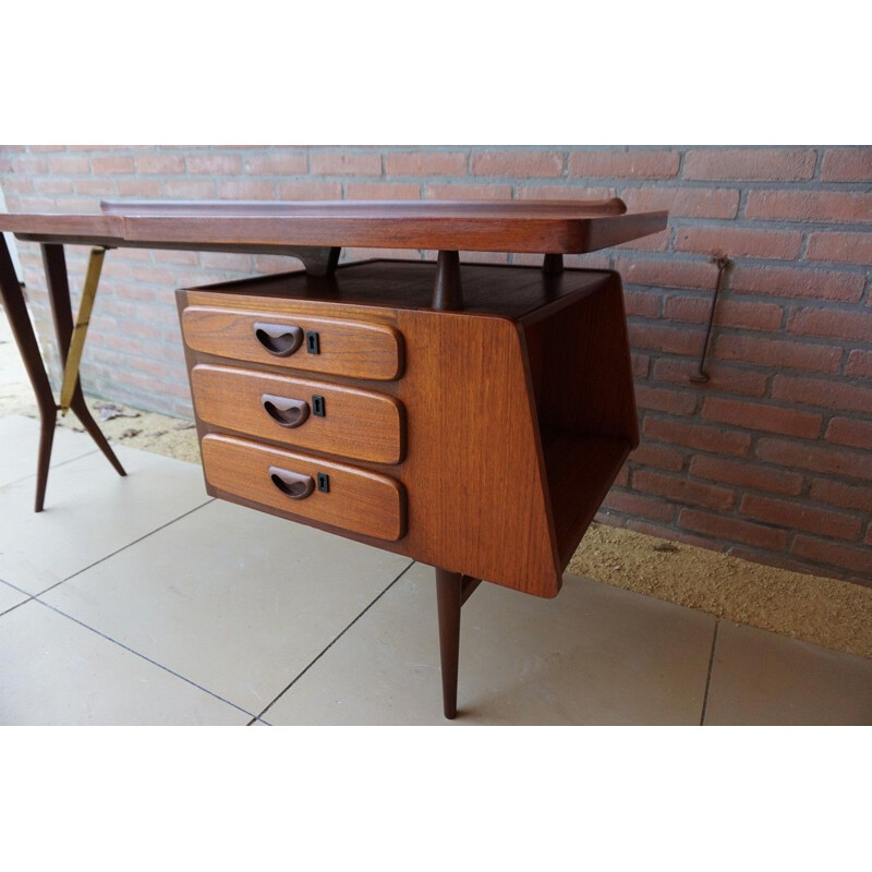 Mid-century Dutch writing desk by Louis Van Teeffelen, 1950s