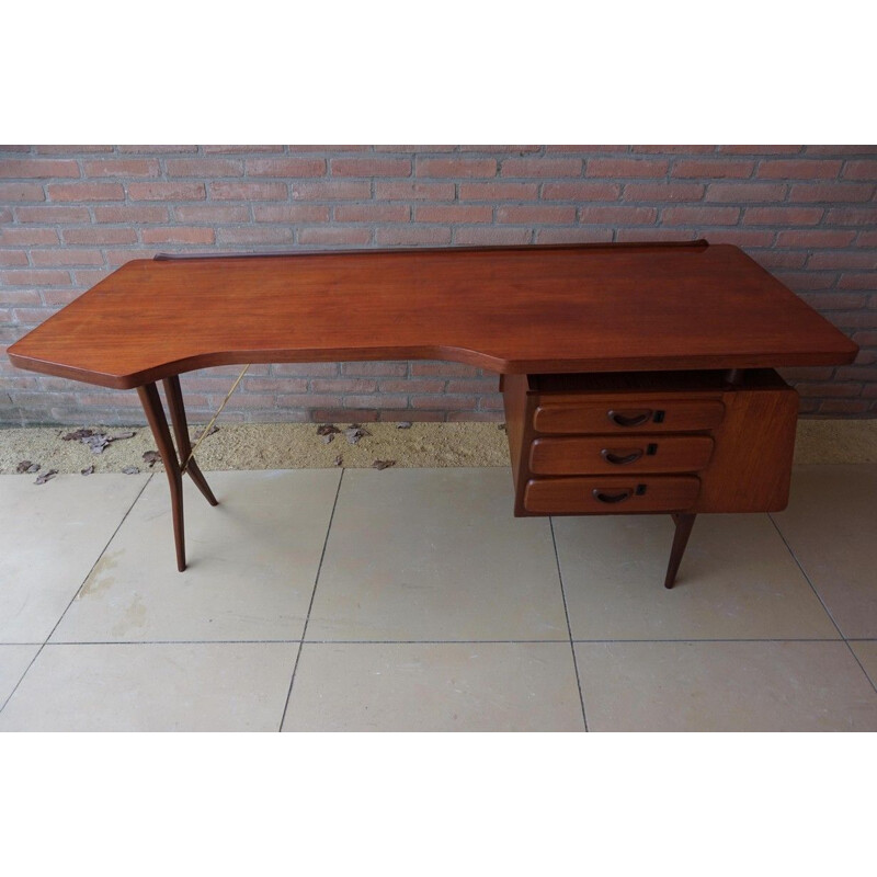 Mid-century Dutch writing desk by Louis Van Teeffelen, 1950s