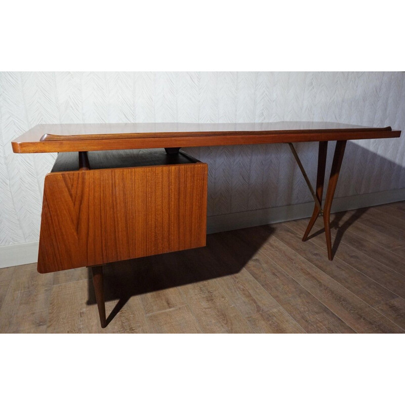 Mid-century Dutch writing desk by Louis Van Teeffelen, 1950s