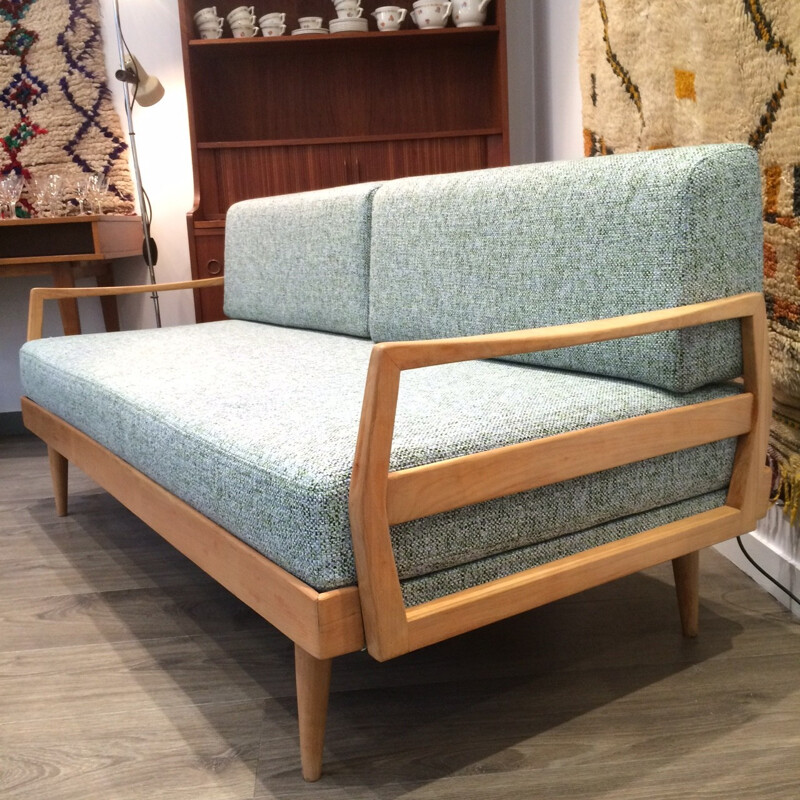 Mid-century German daybed in fabric - 1970s