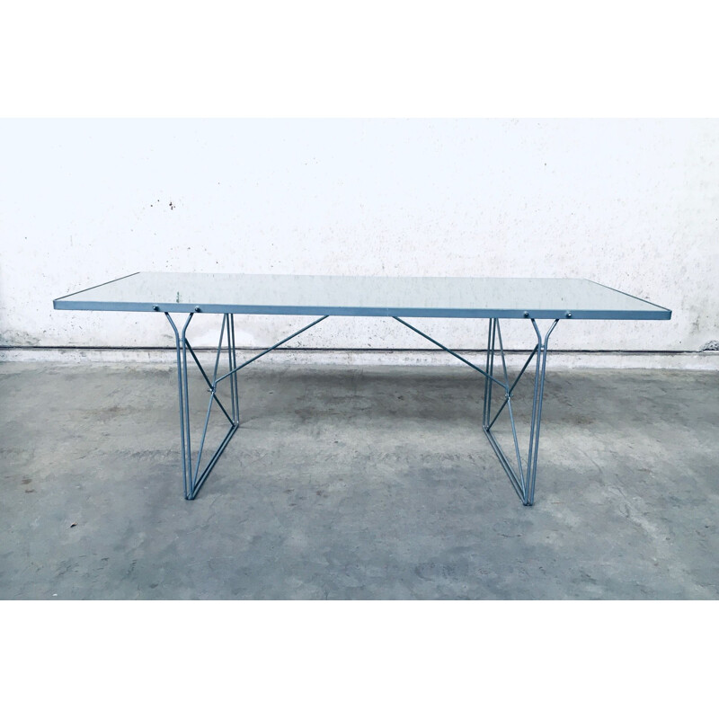 Vintage "Moment" glass dining table by Niels Gammelgaard for Ikea, 1980s