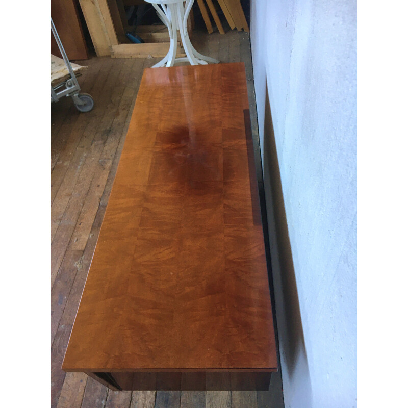 Vintage varnished wood sideboard