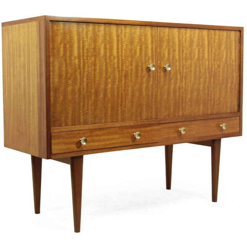 Small mid-century sideboard in mahogany and Indian ficus, Gordon RUSSELL - 1950s