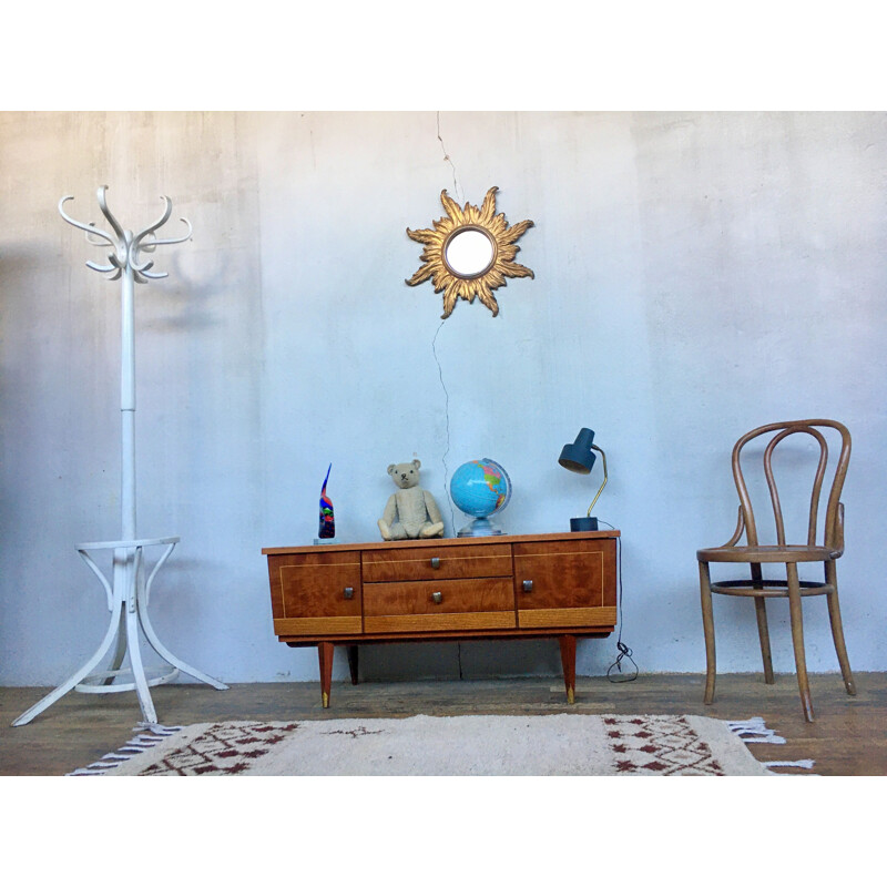 Vintage varnished wood sideboard