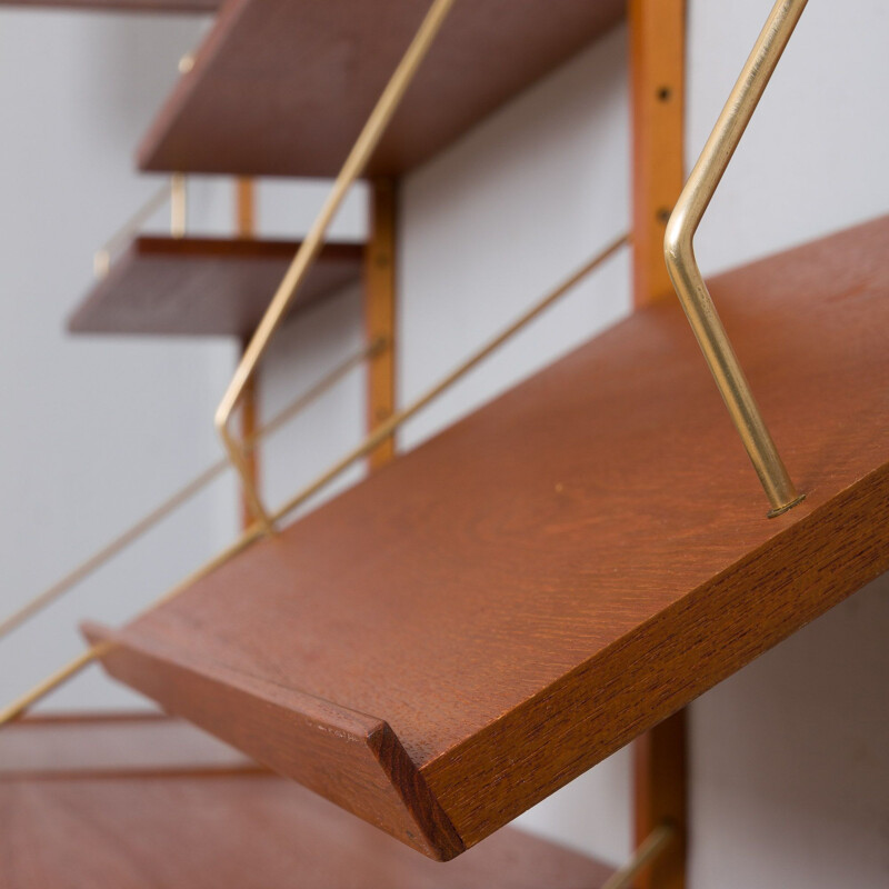 Danish vintage teak wall unit by Preben Sorensen, 1960s