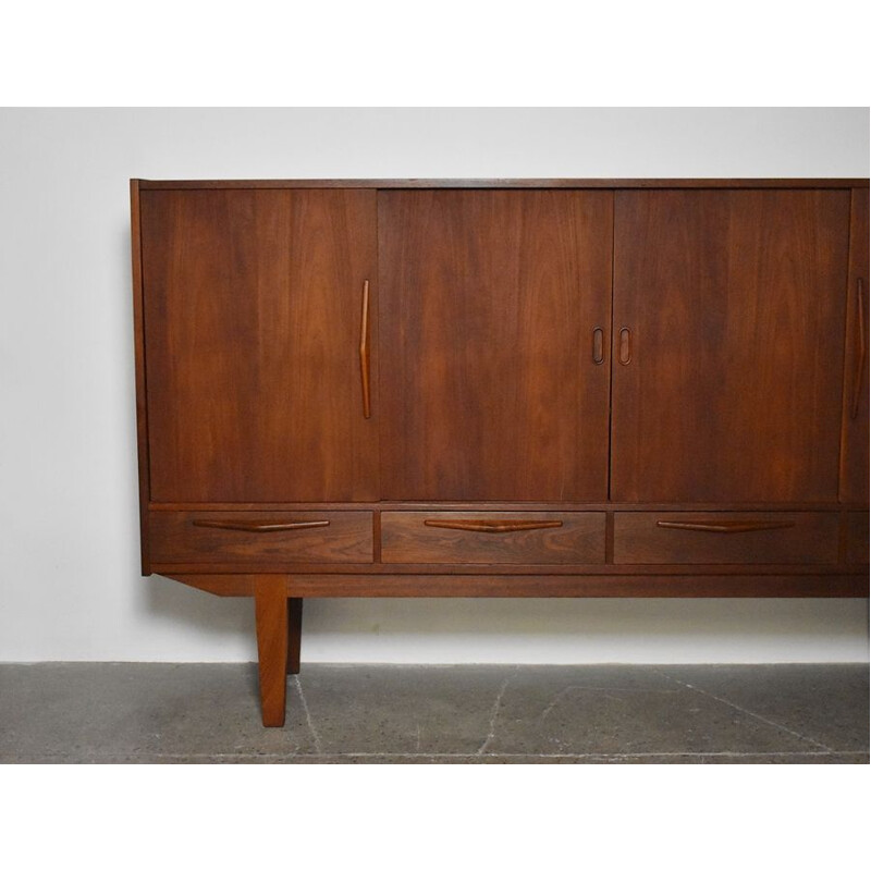 Vintage Danish teak highboard, 1960s