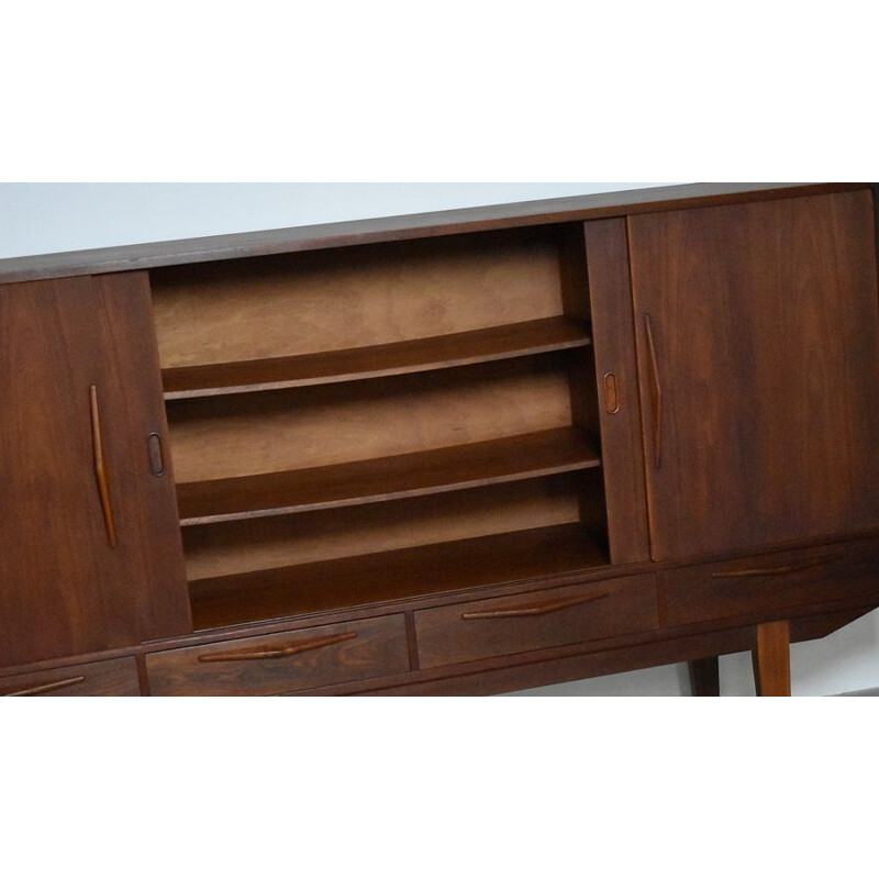 Vintage Danish teak highboard, 1960s