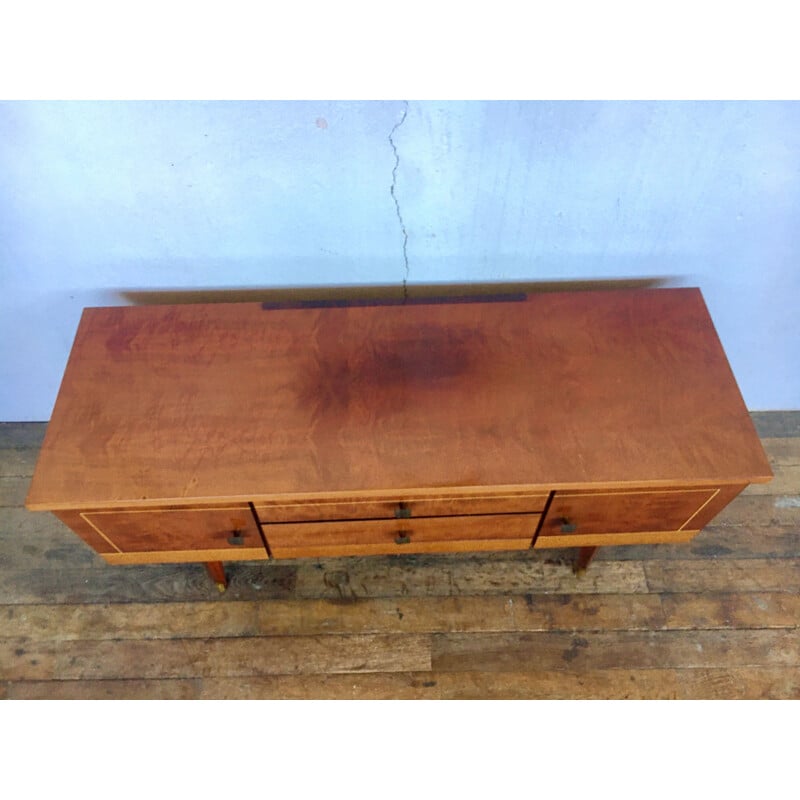 Vintage varnished wood sideboard