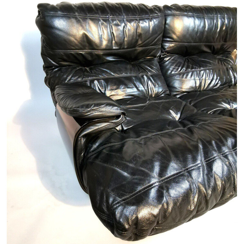 Vintage leather sofa by Michel Ducaroy for Ligne Roset