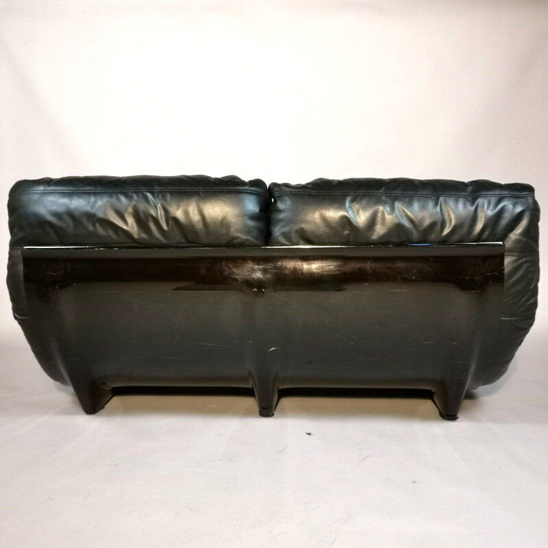 Vintage-Sofa aus Leder von Michel Ducaroy für Ligne Roset