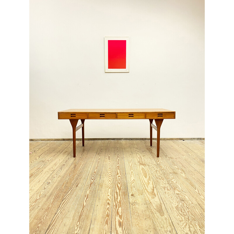 Danish mid century teak desk by Nanna Ditzel for Søren Willadsen Møbelfabrik, 1950s