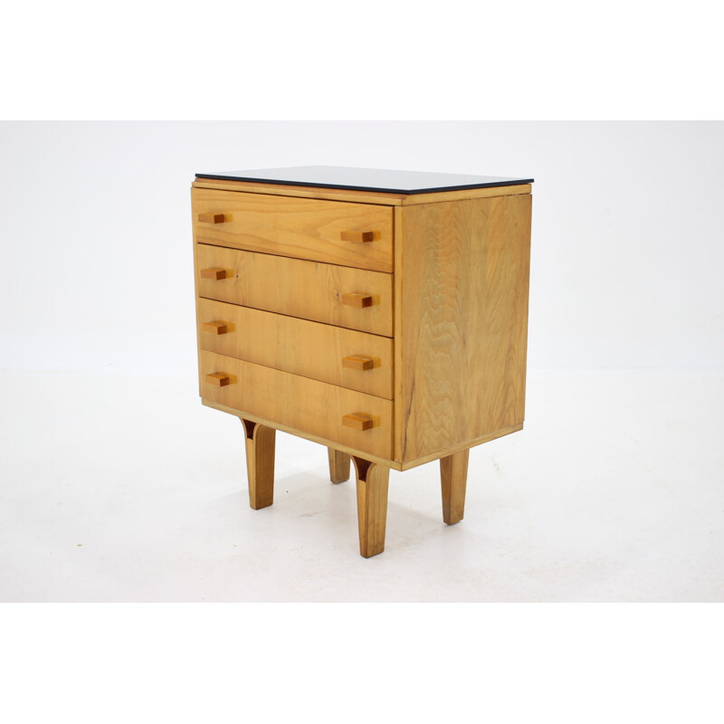 Vintage maple chest of drawers by Frantisek Mezulanik, Czechoslovakia 1960s