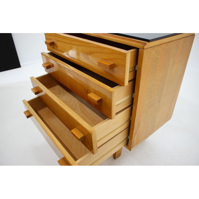 Vintage maple chest of drawers by Frantisek Mezulanik, Czechoslovakia 1960s
