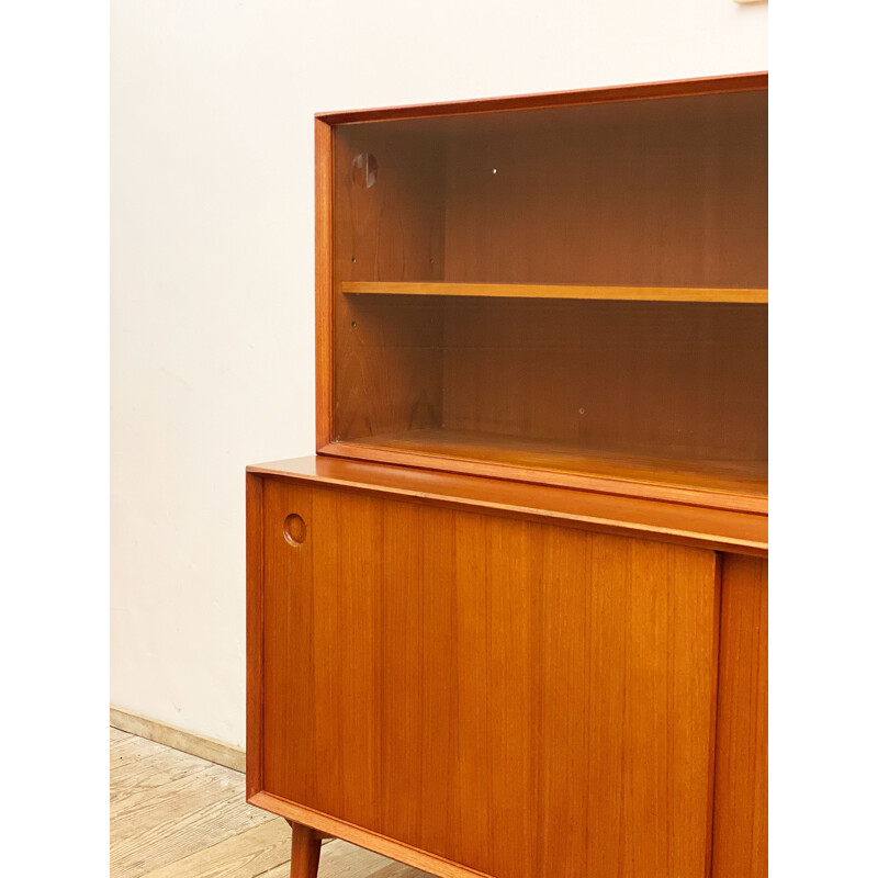 Mid-century teak sideboard with display cabinet ttachment by Rex Raab for Wilhelm Renz, Germany 1950s