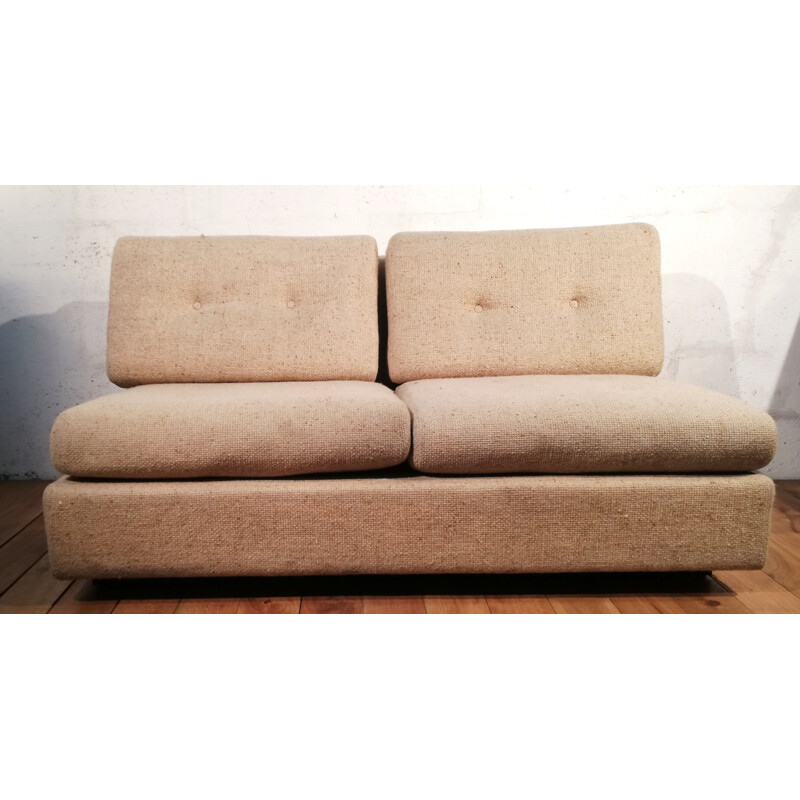 Vintage wool sofa by Mobilier International, 1970