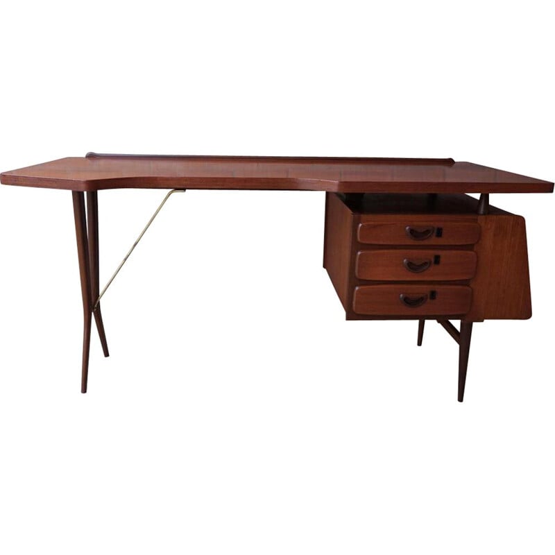 Mid-century Dutch writing desk by Louis Van Teeffelen, 1950s