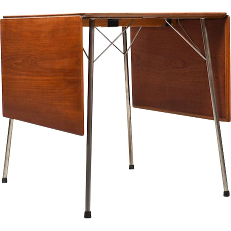 Mesa de teca Vintage de Arne Jacobsen para Fritz Hansen, Dinamarca 1950