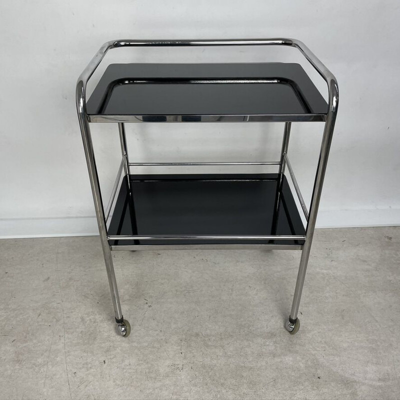 Vintage Bauhaus serving trolley, 1950s