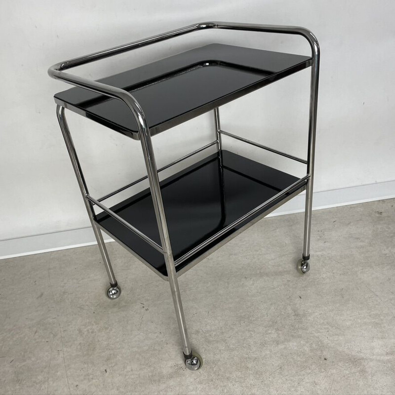 Vintage Bauhaus serving trolley, 1950s