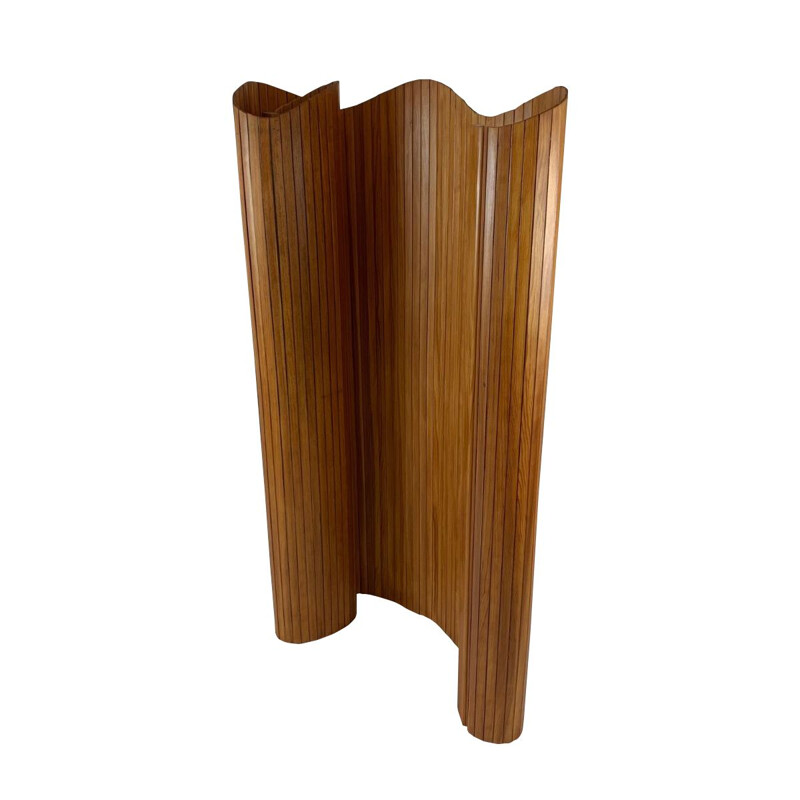 Vintage pine wood partition by Jomain Baumann, 1940