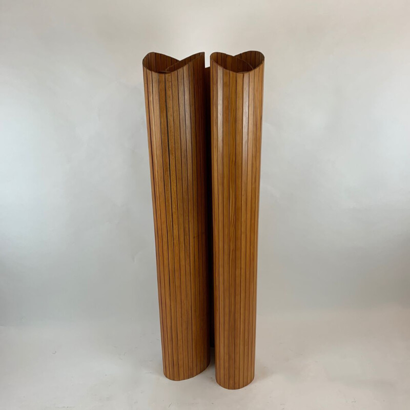 Vintage pine wood partition by Jomain Baumann, 1940