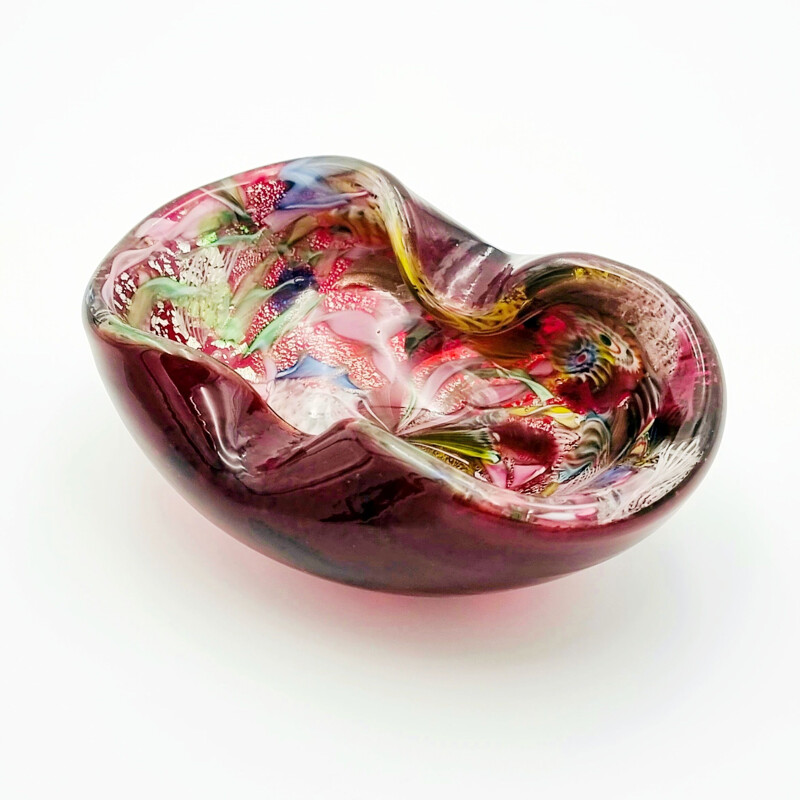 Vintage Murano glass bowl by Dino Martens for Aureliano Toso, 1950s