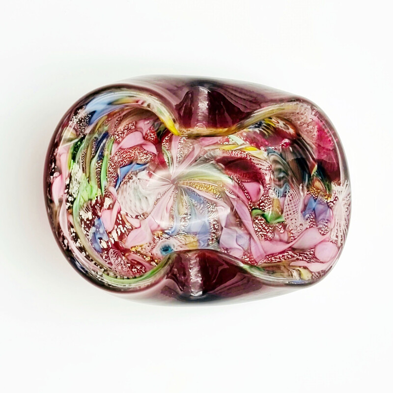 Vintage Murano glass bowl by Dino Martens for Aureliano Toso, 1950s