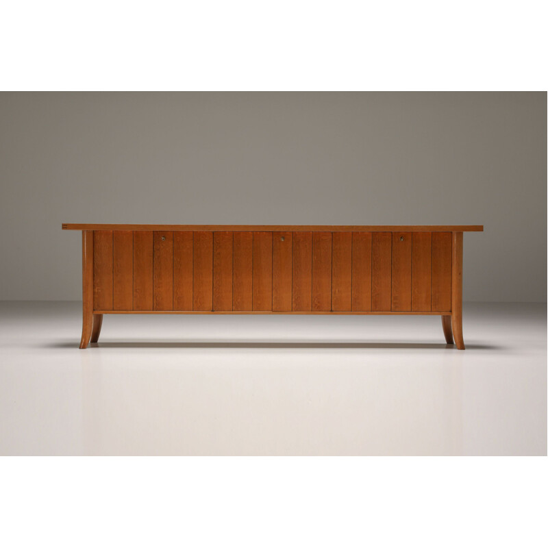 Japanese vintage oakwood credenza by Robsjohn Gibbings, 1960s