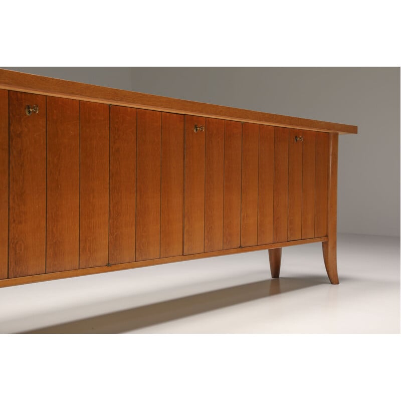 Japanese vintage oakwood credenza by Robsjohn Gibbings, 1960s