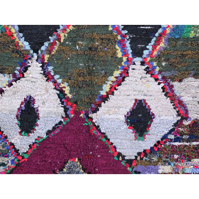 Vintage Berber rug Boucherouite