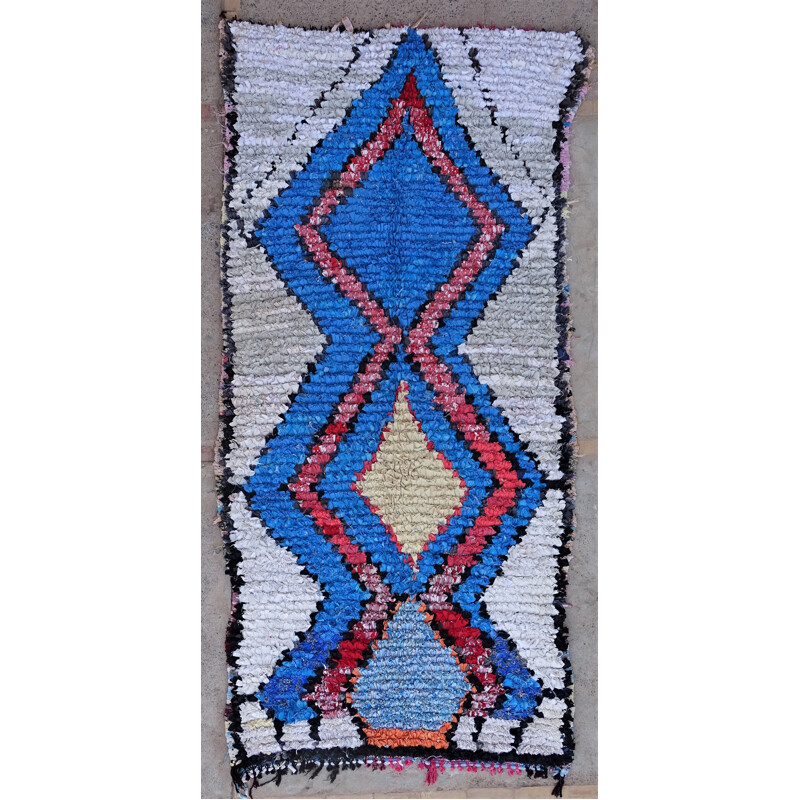 Vintage Berber rug Boucherouite